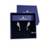 Swarovski Tennis Deluxe Cluster Mixed White Rhodium Plated Earrings