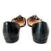 J. Crew Pointed-Toe Black Leather Knot Flats w/ Leopard Print Satin Bow Size 8.5
