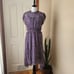 Simply Vera Vera Wang Hi-Lo Mockneck Chiffon Dress Purple Abstract Print Hi-Lo