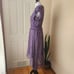 Simply Vera Vera Wang Hi-Lo Mockneck Chiffon Dress Purple Abstract Print Hi-Lo