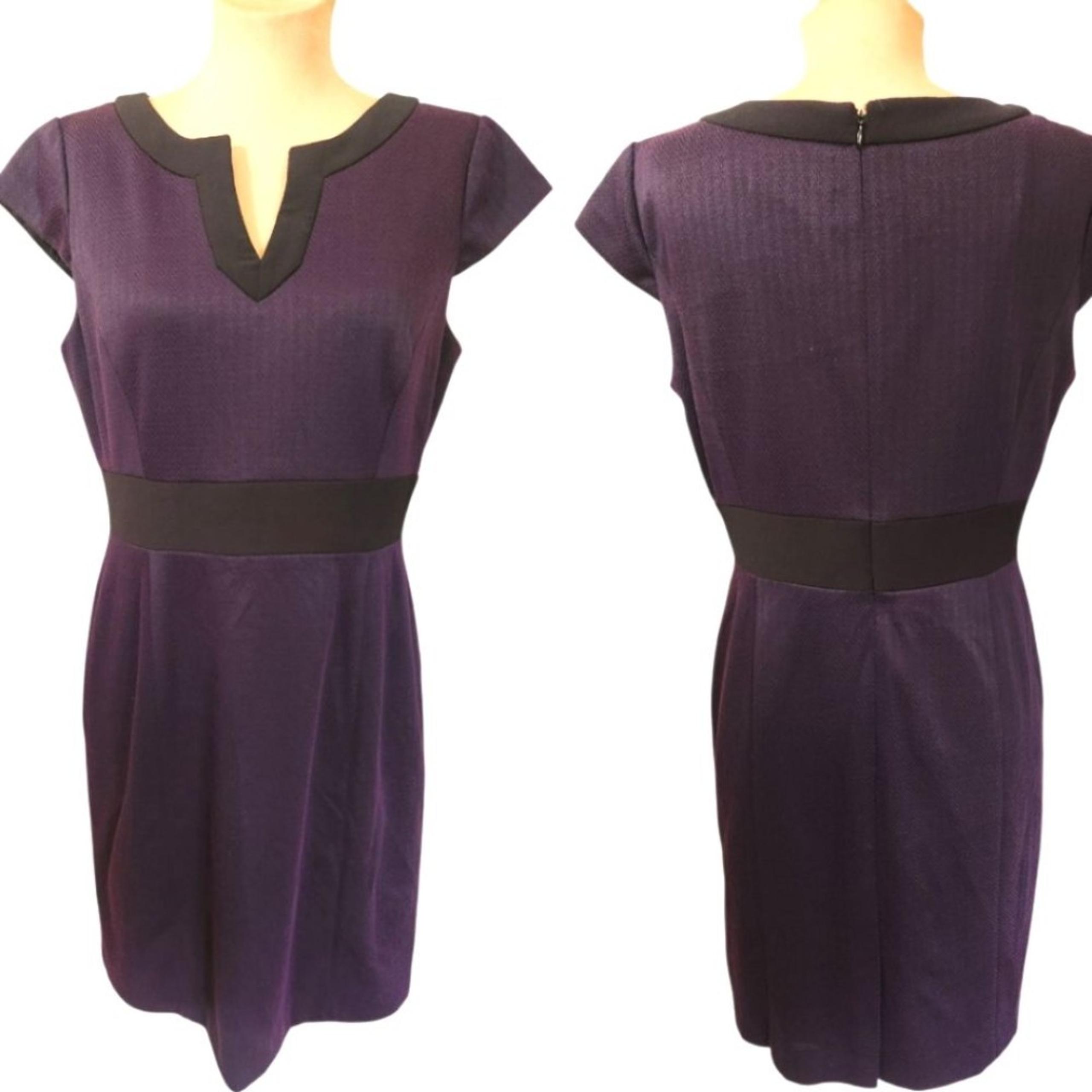BETSY & ADAM - NWT! Aubergine Cap Sleeve Sheath Dress - Size 4