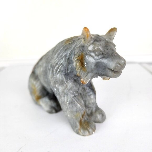 Bear Marble Carved 3 Wildlife Heavyweight