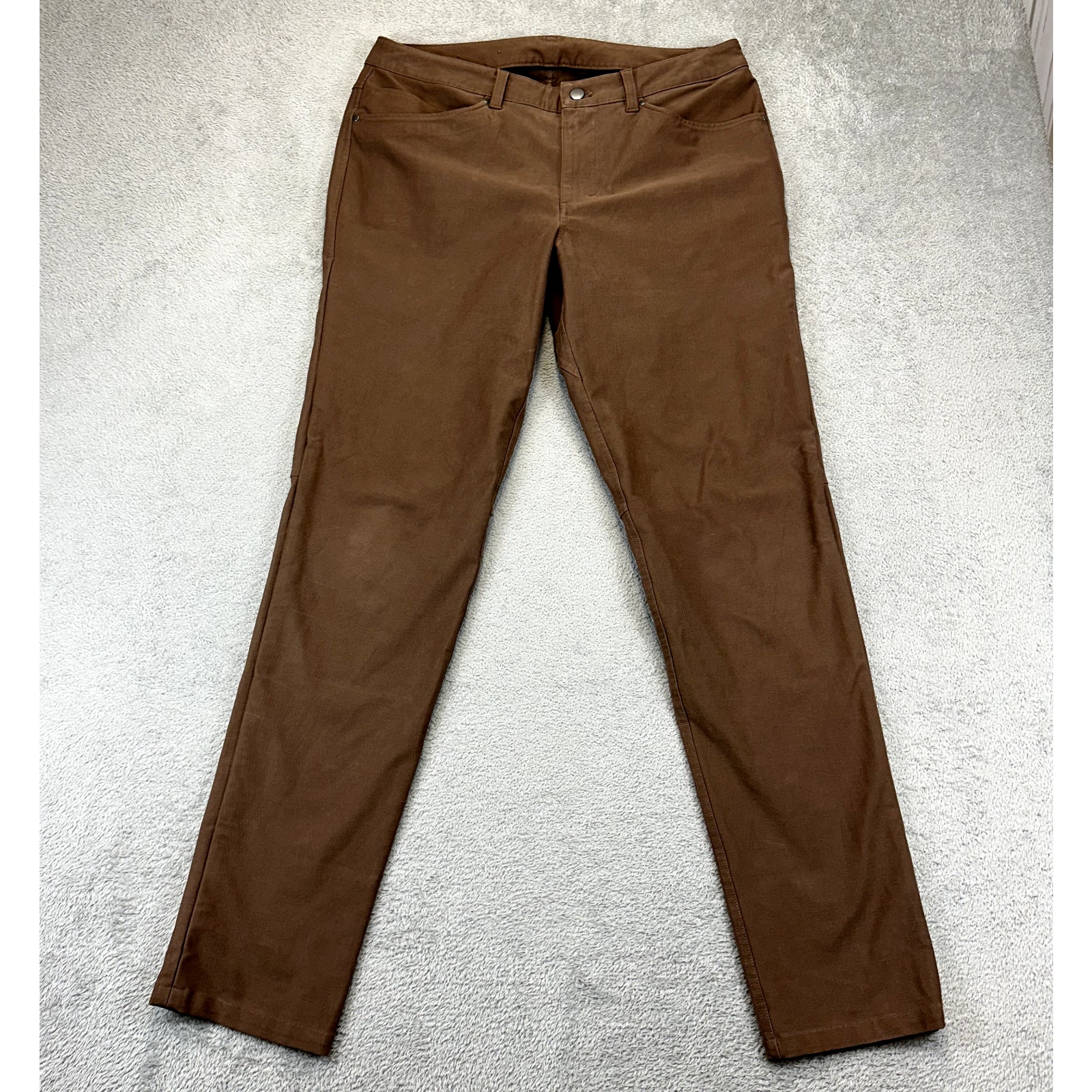 LULULEMON ABC Slim Fit Utilitech Pants Brown Jeans Mens 34x34 Straight