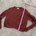 Aritzia Wilfred Serment Sweater 100% Merino Wool Sweater Rust size Small