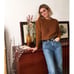 Aritzia Wilfred Serment Sweater 100% Merino Wool Sweater Rust size Small