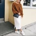 Aritzia Wilfred Serment Sweater 100% Merino Wool Sweater Rust size Small