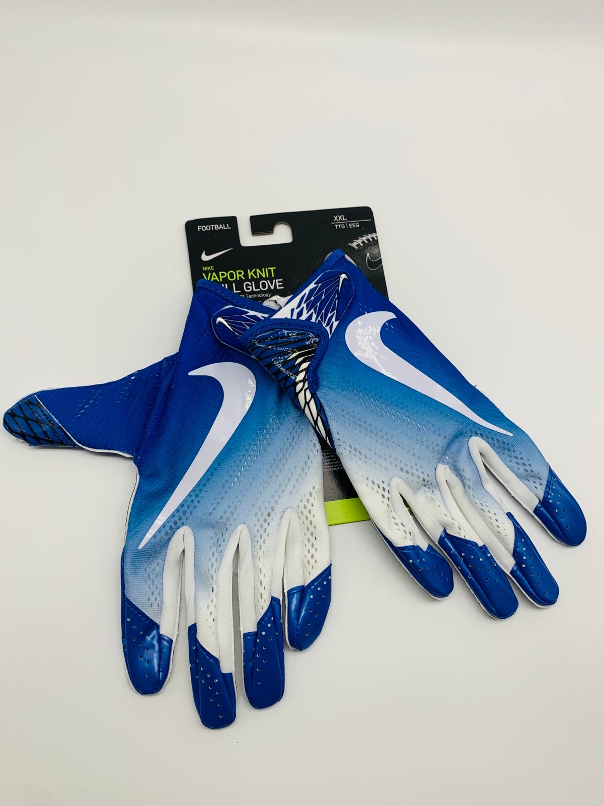 New Nike vapor knit skill gloves magnigrip technology football gloves blue