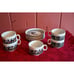 VTG. GREEK HAND MADE STAVROPOULOS CHINA: LOT OF 6 SAUCERS/ 5 CUPS