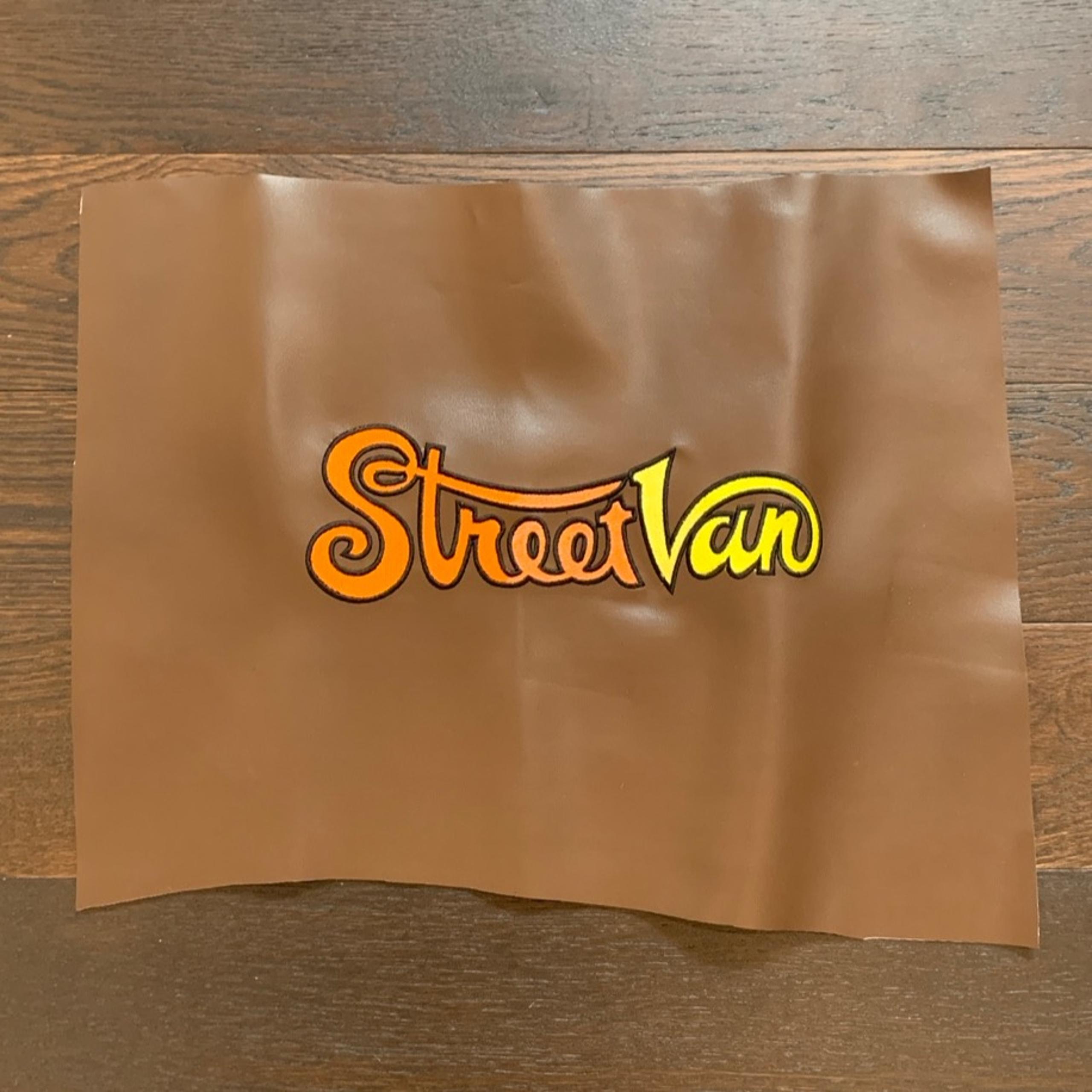 Dodge Street Van Embroidered Logo Fabric Piece