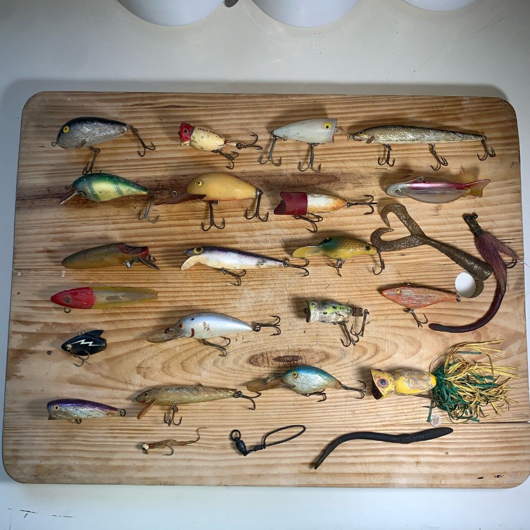 20 VTG Fishing Lures Creek Chub Pikie Heddon Spook Cordell Big-O Midget Bass