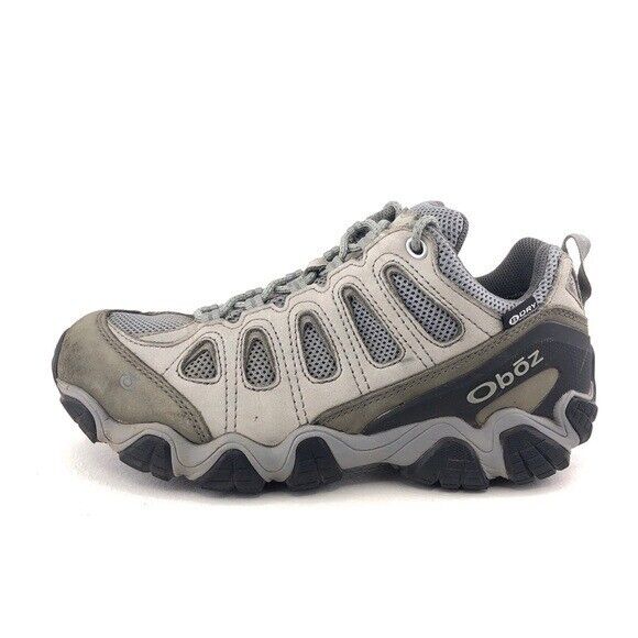 Oboz Sawtooth II Low Hiking Shoes Womens Size 8.5 EUR 39.5 Gray Waterproof BDry