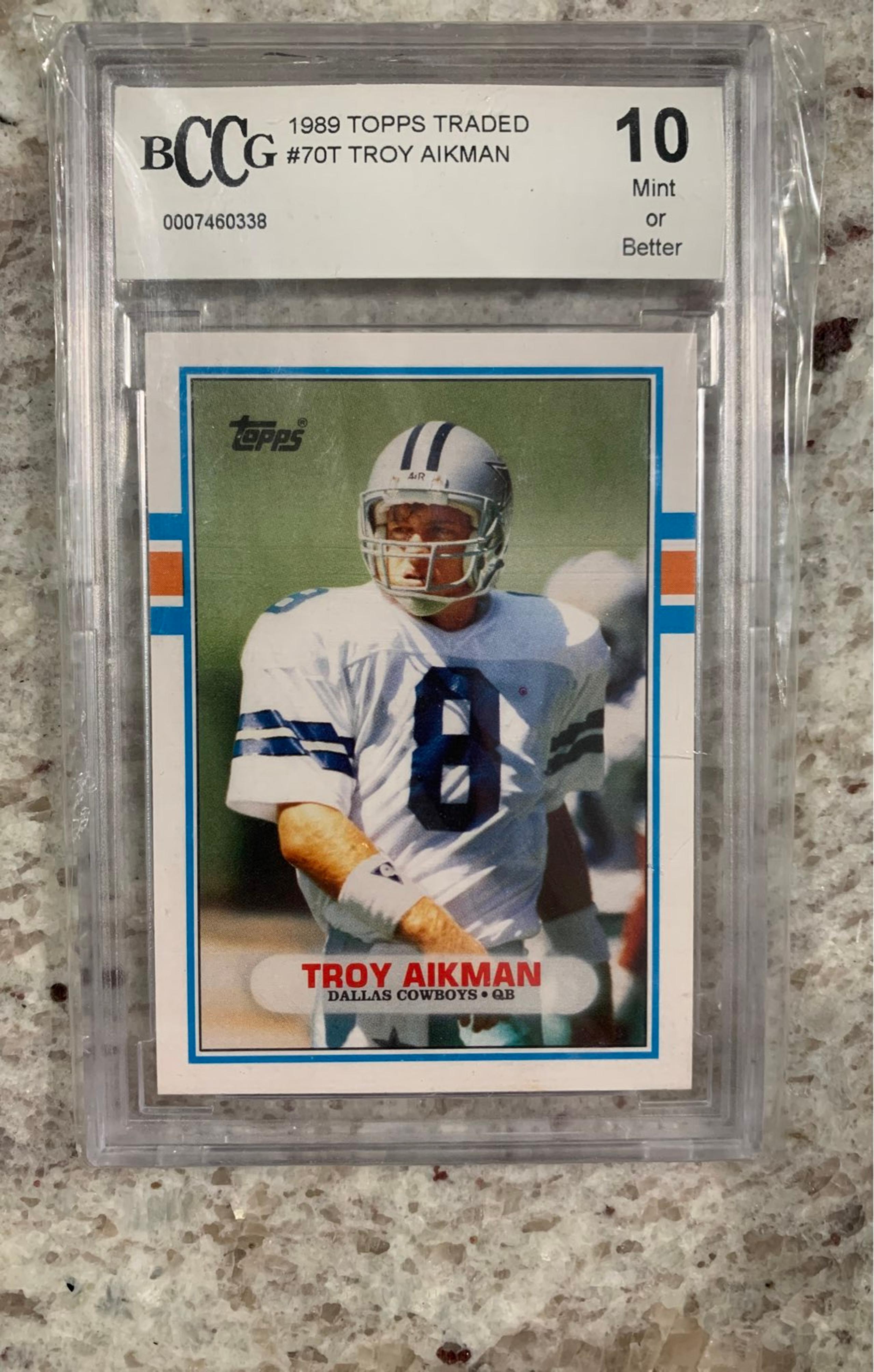 Troy Aikman 1989 Topps Traded Rookie