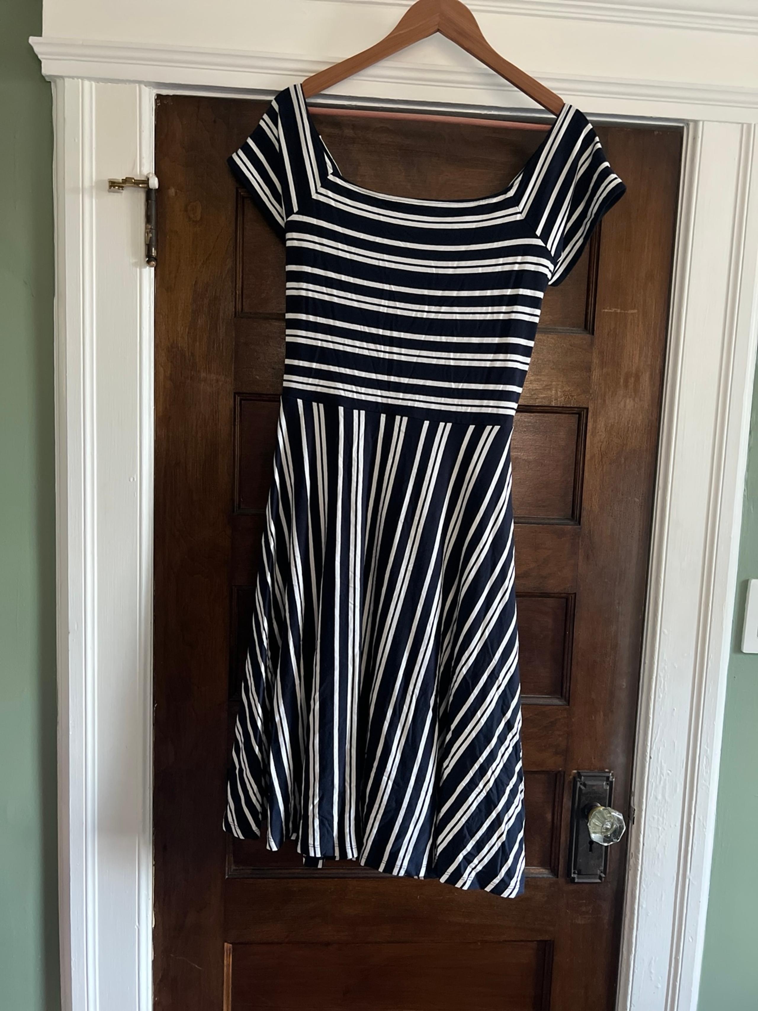 Loft Women’s Navy Off The Shoulder Dress, Size L T