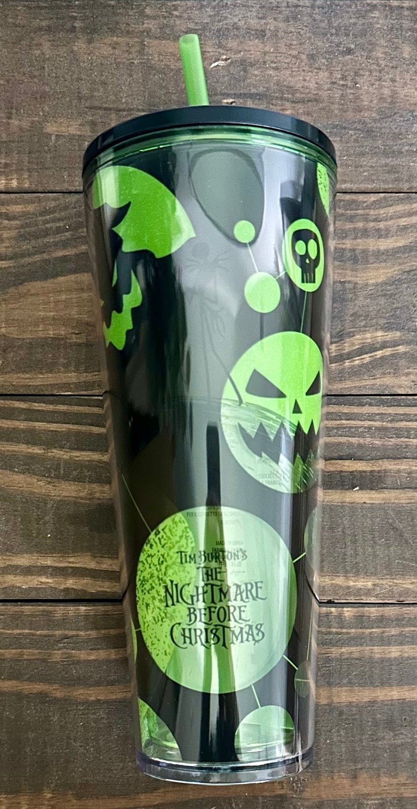 DISNEY STARBUCKS The Nightmare Before Christmas Tumbler with Straw NEW 2024