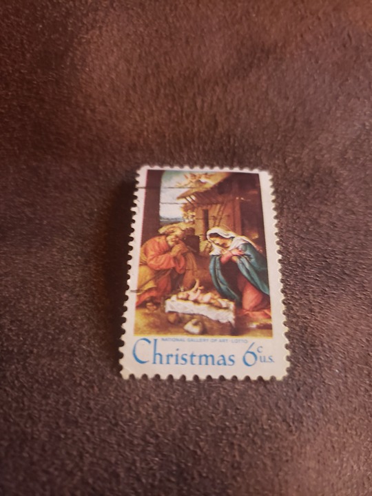Nativity scene 6 cent stamp
