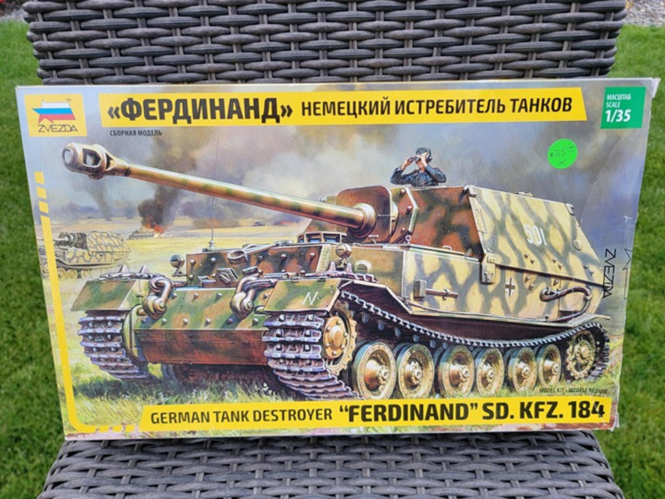ZVEZDA German Tank Destroyer "Ferdinand" SD.KFZ.184 Tank Model Kits UNASSEMBLED/