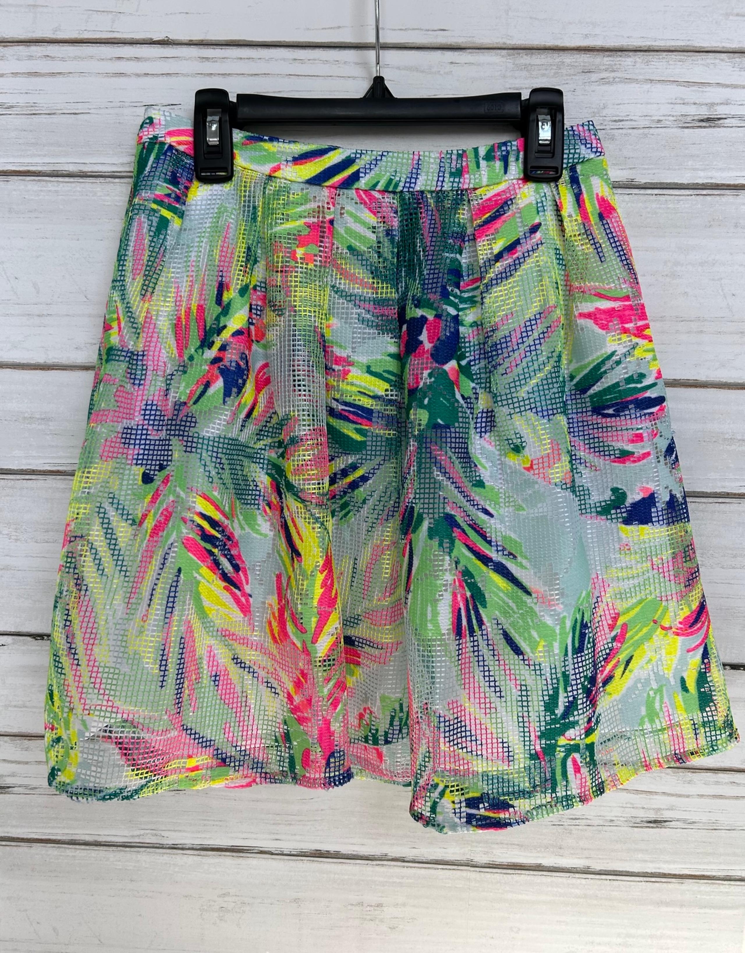 Lilly Pulitzer Women’s Mini Skirt size 00 Summer Abstract Flower’s Print Skirt