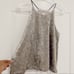 Bar III Silver Cutaway Halter Velvet Top