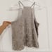 Bar III Silver Cutaway Halter Velvet Top