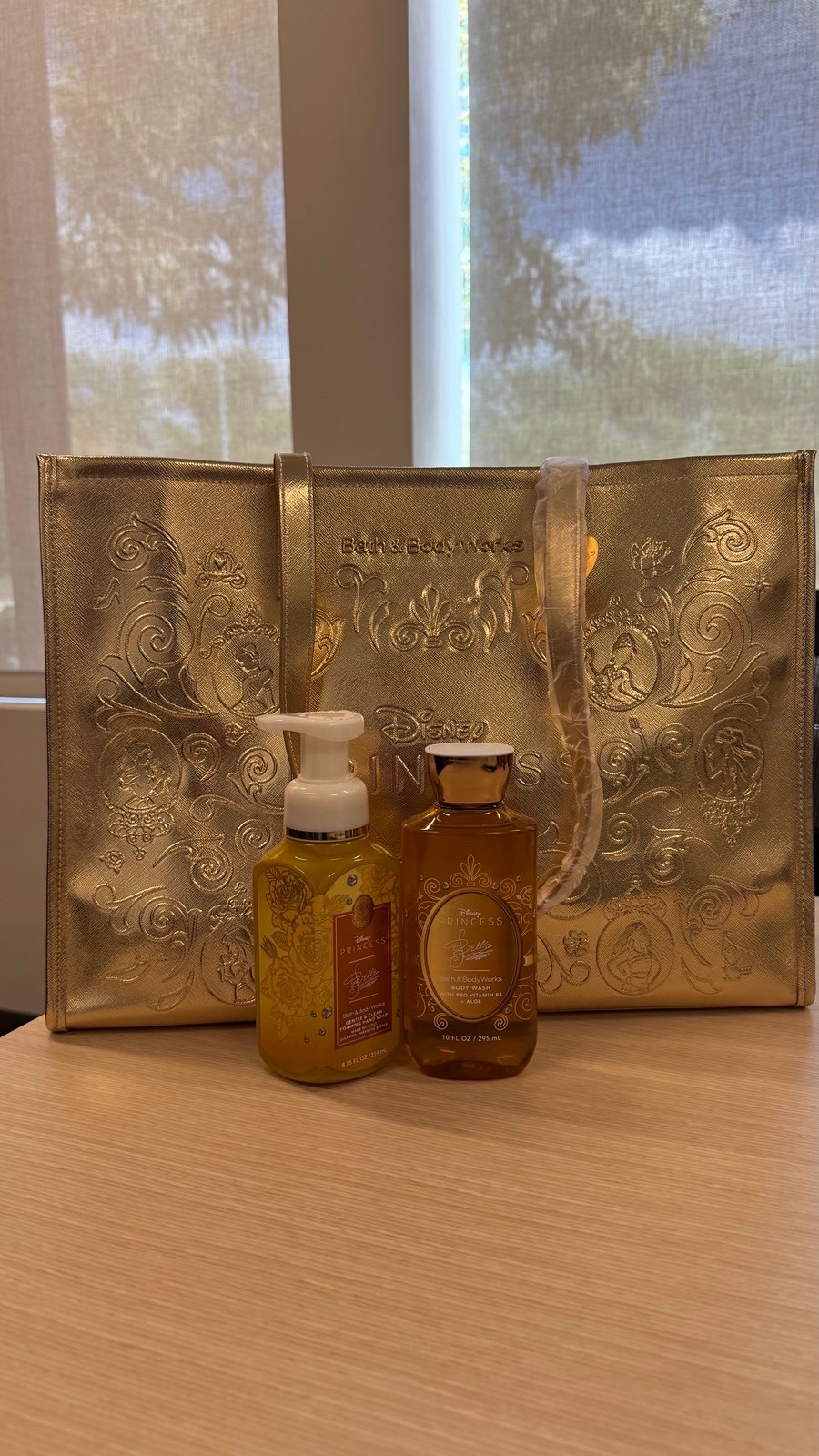 Bath and Body Works Princess Belle Gold Tote Bundle