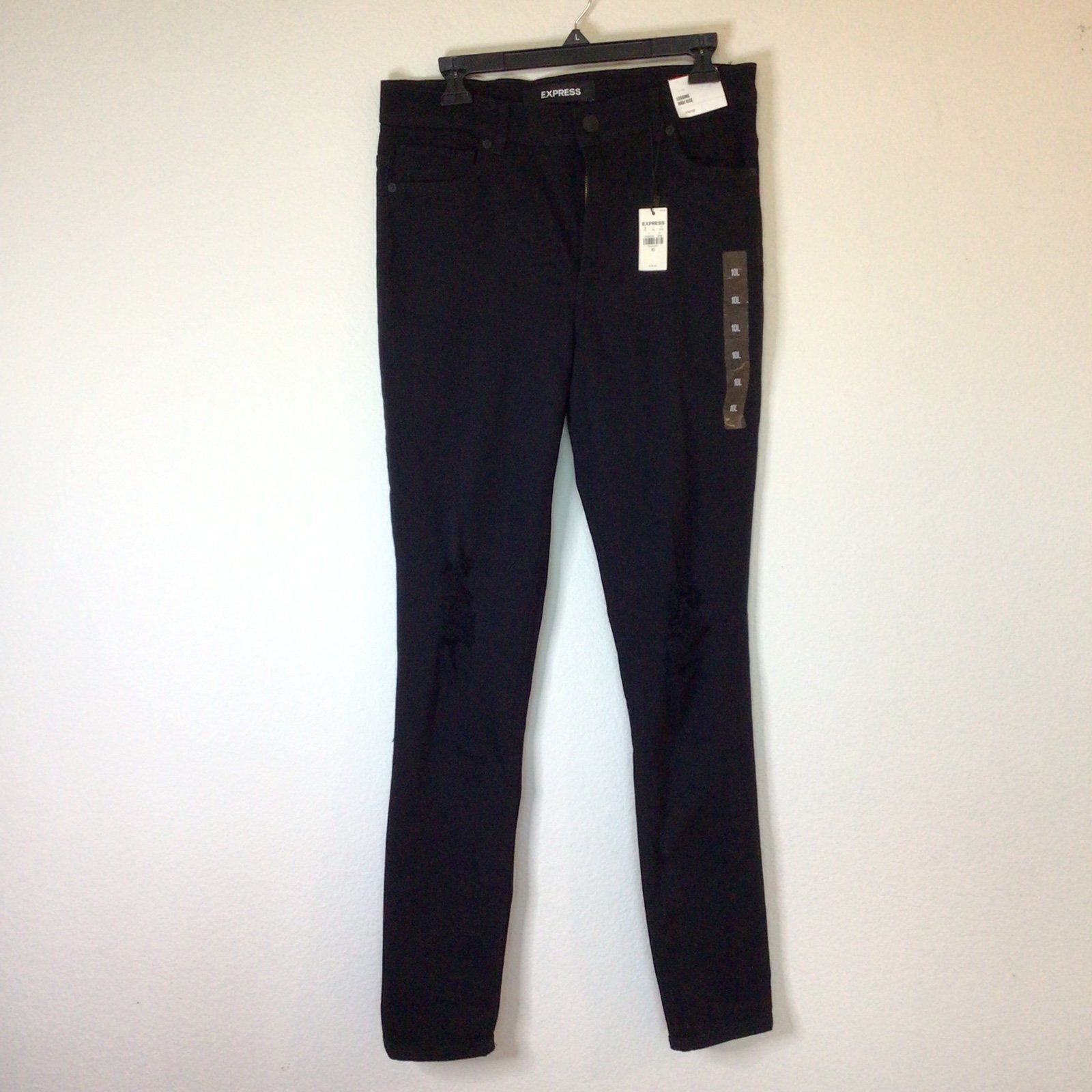 Express Distressed High Rise Legging Jeans Size 10L