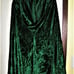 HOODED GREEN VELVET CLOAK S/M