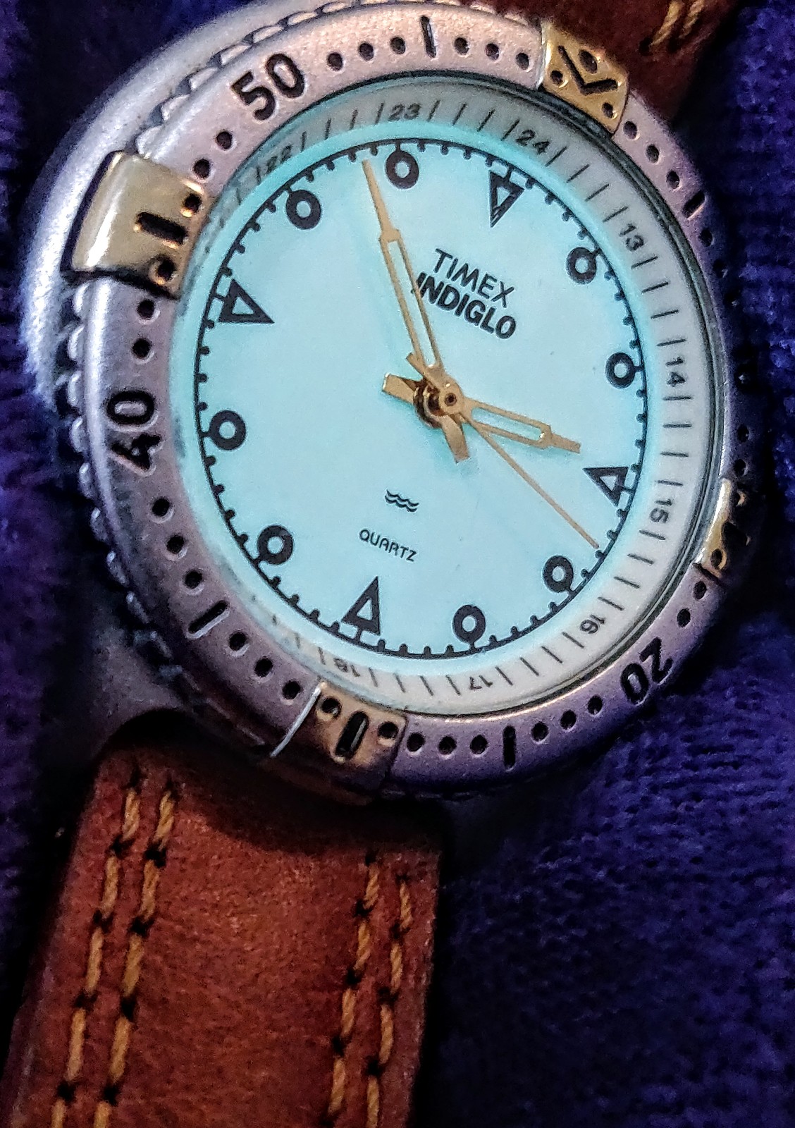 Timex vintage indigo women's watch