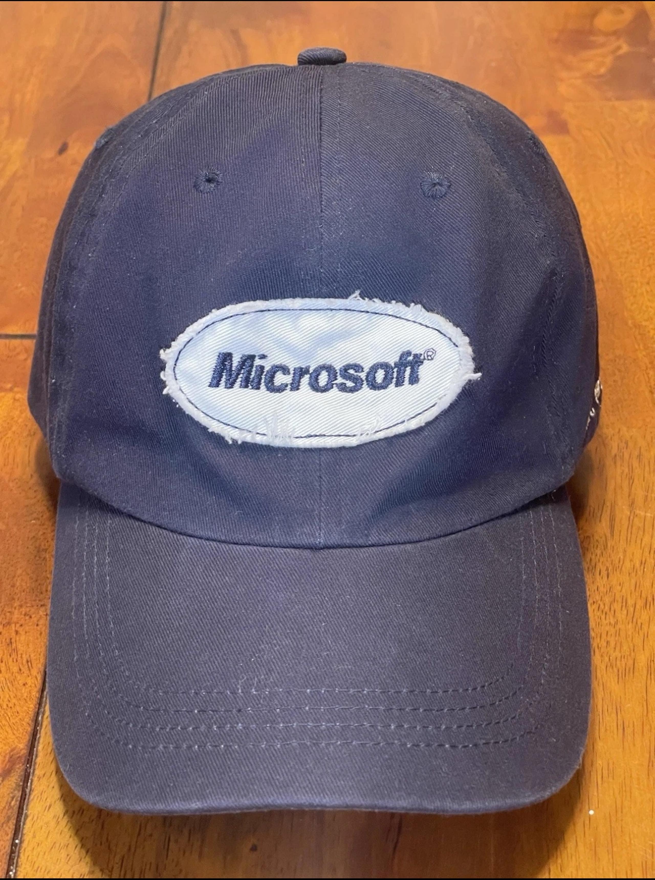 Vintage Microsoft Dad Hat Navy Blue “EST. 1975” Gear for Sports Adjustable Strap