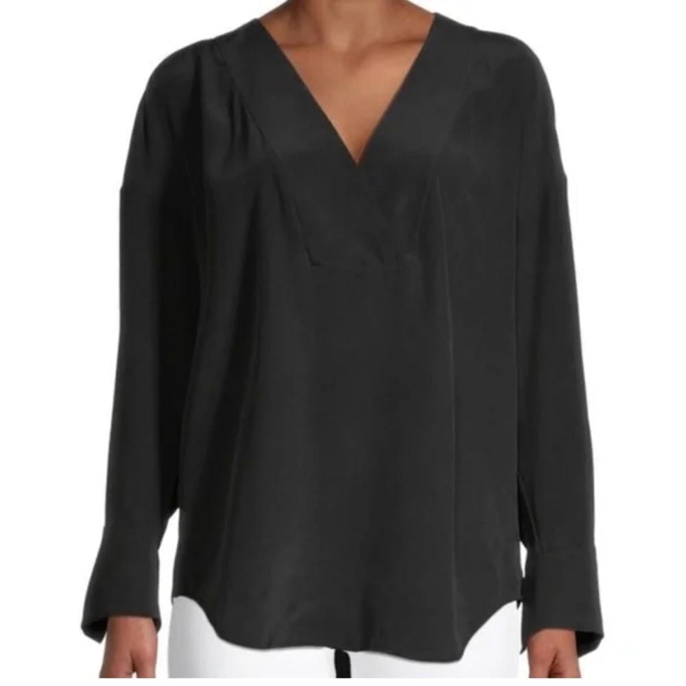 Equipment V-neck long sleeve silk blouse size small NWT