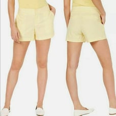 NWT BANANA REPUBLIC YELLOW GINGHAM 10” SHORT YELLOW SZ-8