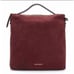 Vince Camuto EloisDeep Sugarplum Large Hobo Shoulder Bag. Suede and Pebbled Leat