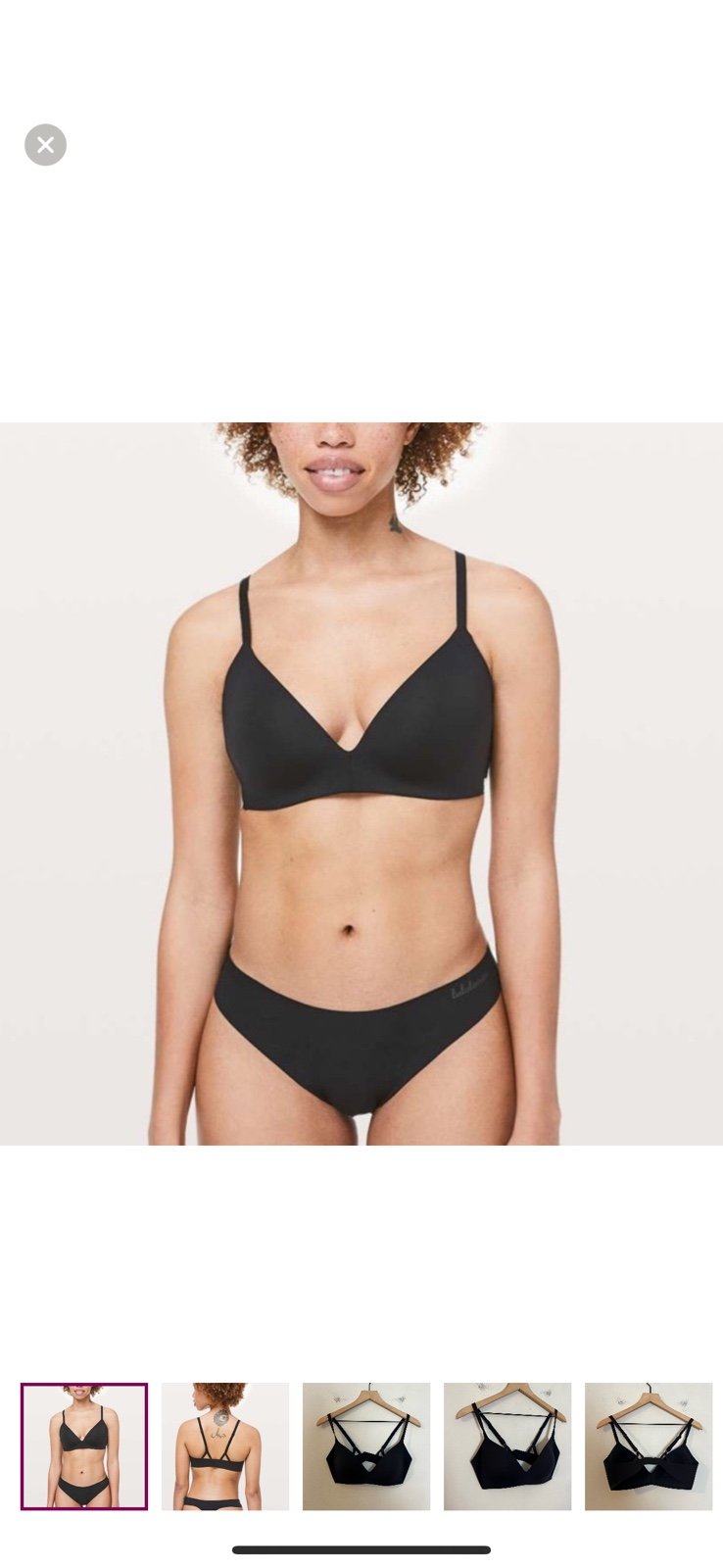 Lululemon take shape black bra