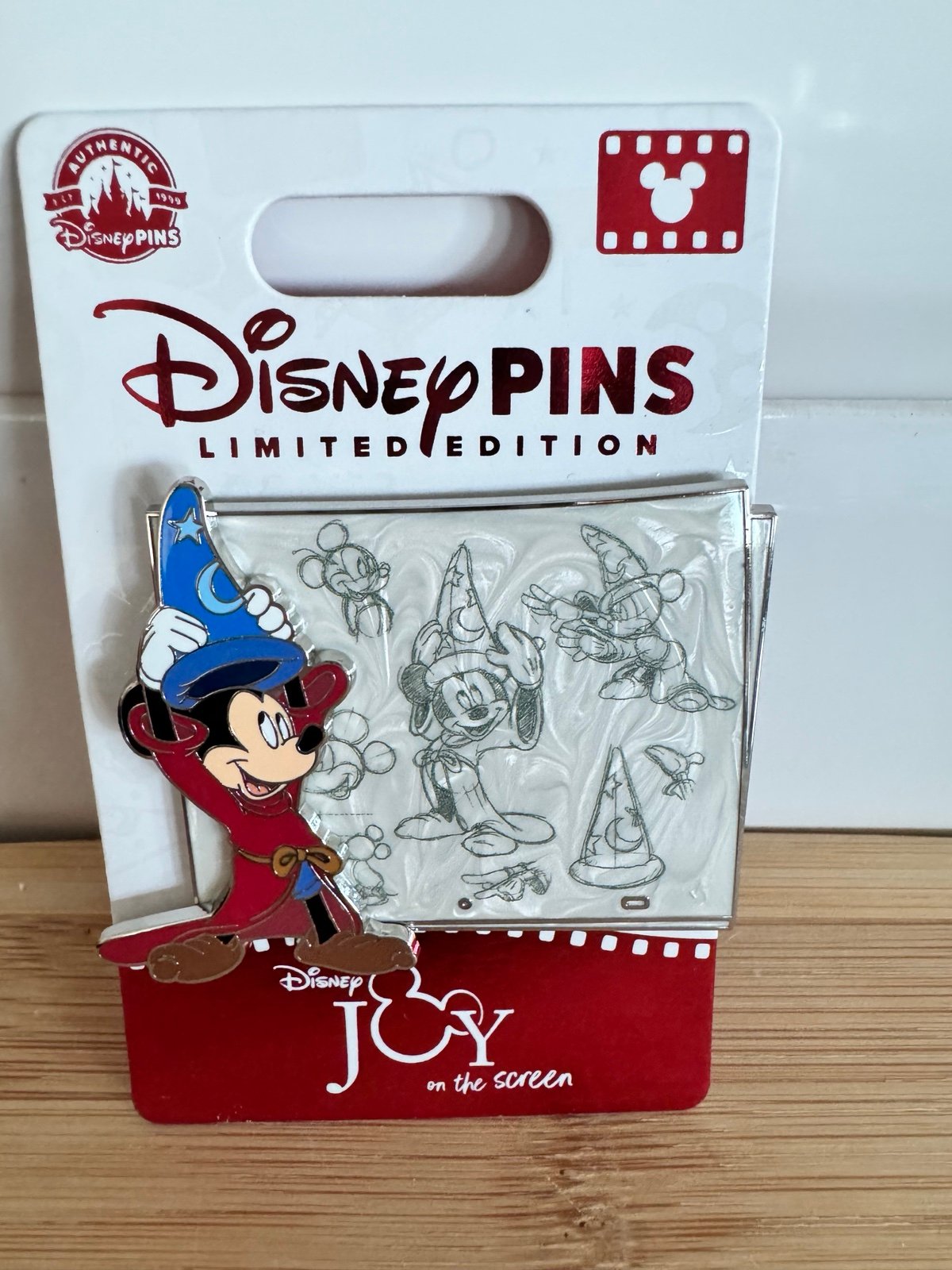 Disney D23 Sorcerer Mickey Pin Joy on the Screen