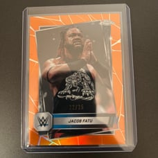 2025 TOPPS WWE CHROME Jacob Fatu Orange Refractor