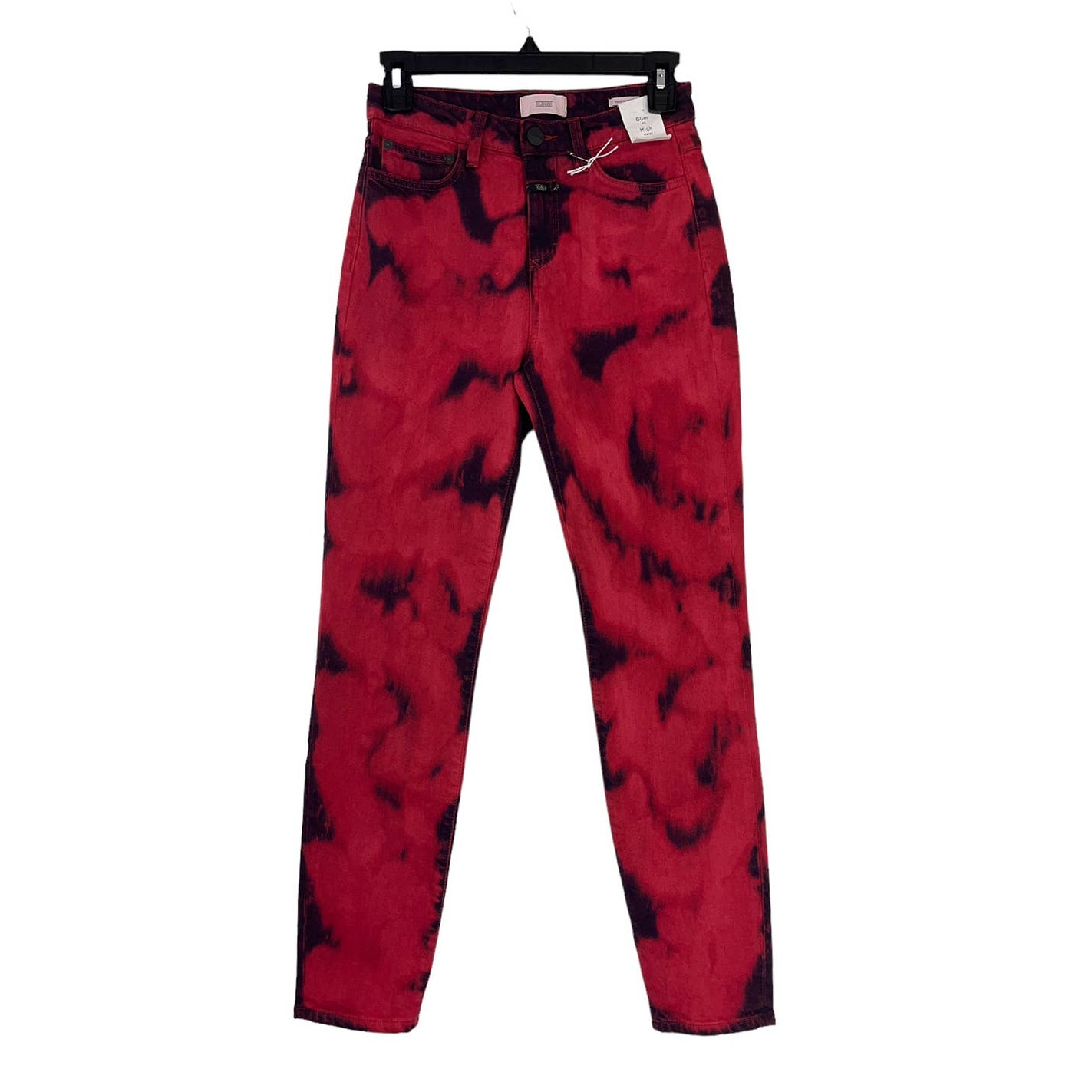 Closed Womens size 25 Jeans red black tie dye Baker ankle crop