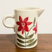 NWT: Terrain - Beige Florals Ceramic Pitcher (50 oz capacity)