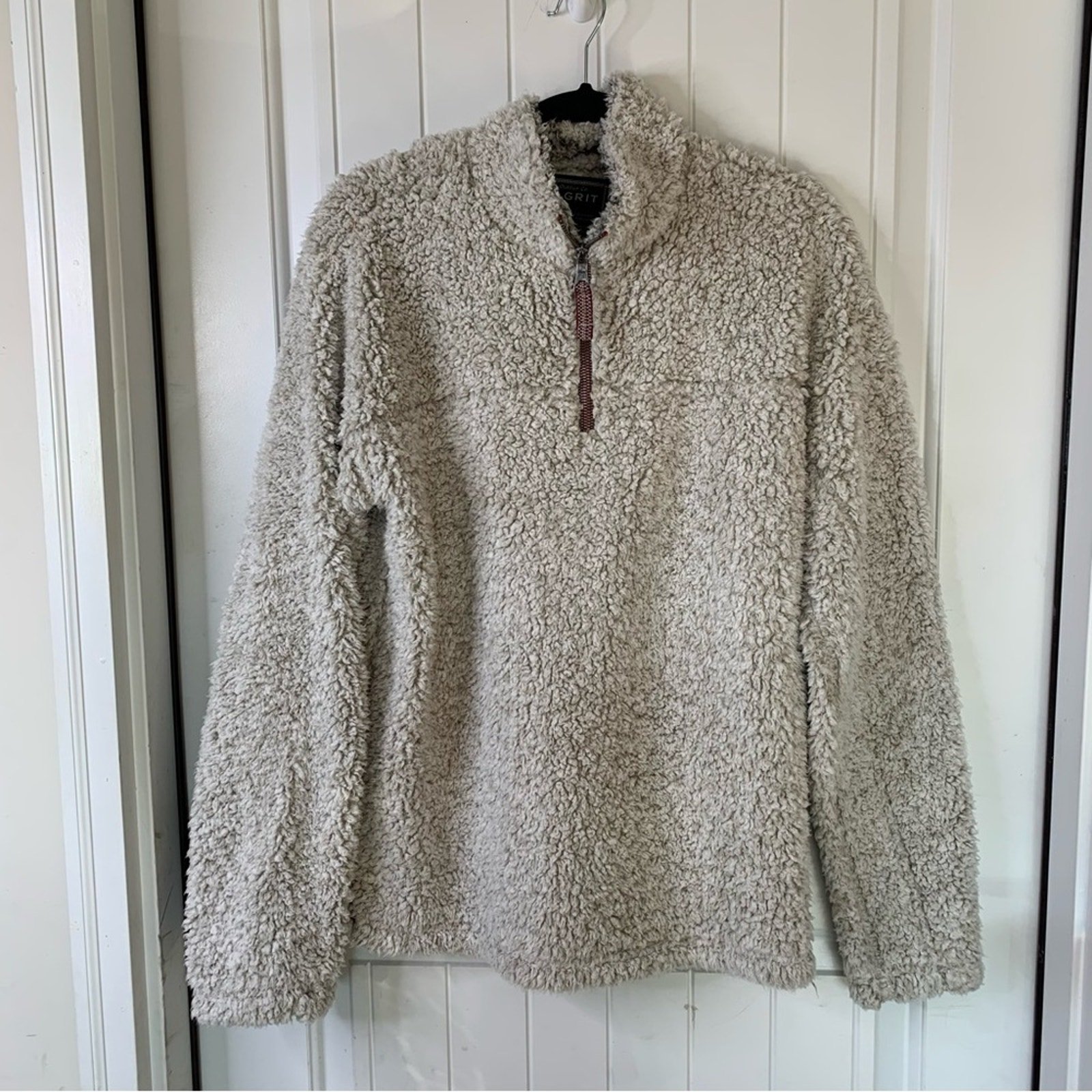True Grit faux shearling sherpa pullover jacket size XS