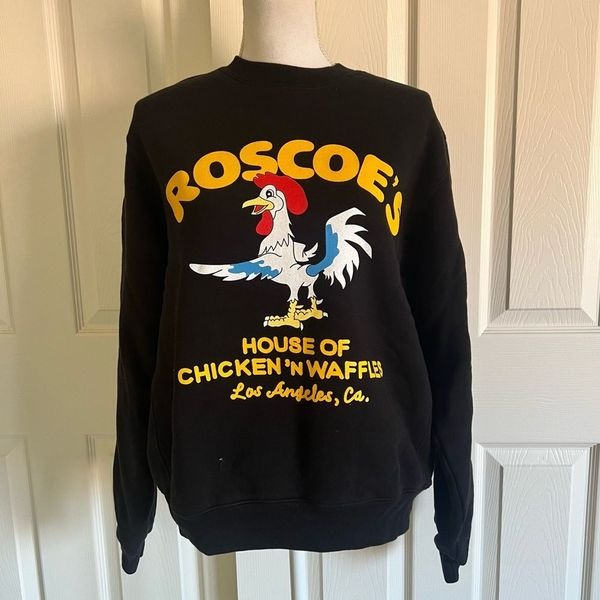 Madhappy Limited Edition Unisex Roscoe’s Fleece Crewneck Sweatshirt Black Small