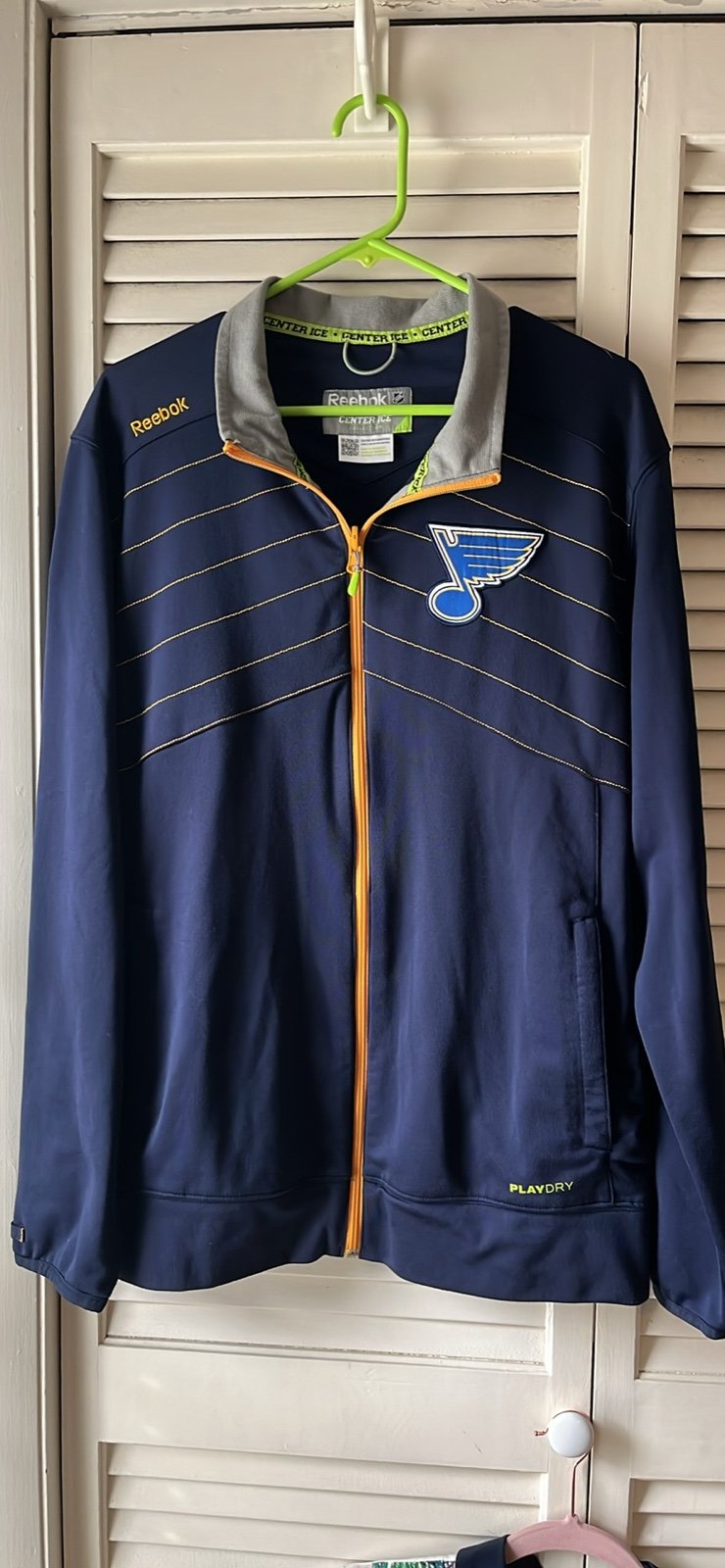 NHL St Louis Blues Reebok Center Ice full zip jacket L