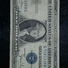 Rare 1935 D Silver Certificate,Off Center Misprint,No 'in god we trust
