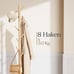 Wooden Stand Hanger with 4 Sections & 8 Hooks