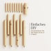 Wooden Stand Hanger with 4 Sections & 8 Hooks