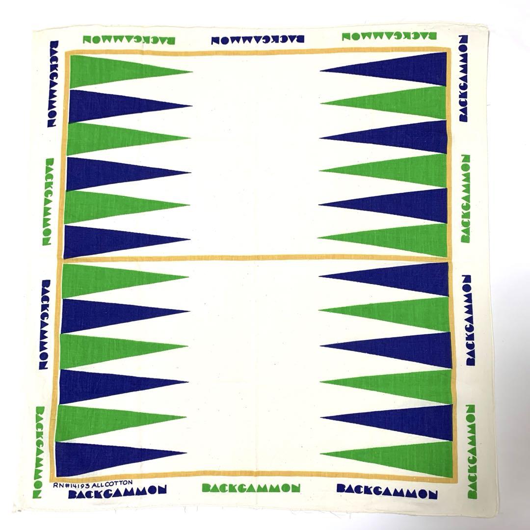 【BACKGAMMON】60s RN14193 Vintage Bandana #46