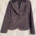 Mango Suit MNG Purple Tweed Wool Blend Cropped Textured Blazer Jacket Size 4 EUC