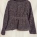 Mango Suit MNG Purple Tweed Wool Blend Cropped Textured Blazer Jacket Size 4 EUC