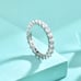Moissanite eternity engagement ring wedding band size 4,5,6,7,8,9