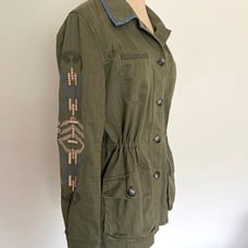 Anthropologie Hei Hei Military Style Button-Down Jacket Small