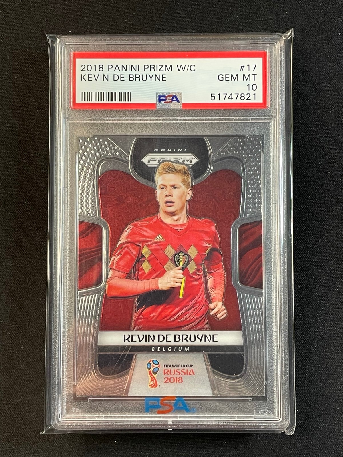 2018 Panini Prizm World Cup Soccer #17 Kevin De Bruyne Belgium GEM MINT PSA 10