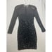 VTG Betsy & Adam LBD Dress Womens 7/8 M Black Sequin Mesh Cocktail New Year