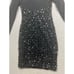 VTG Betsy & Adam LBD Dress Womens 7/8 M Black Sequin Mesh Cocktail New Year